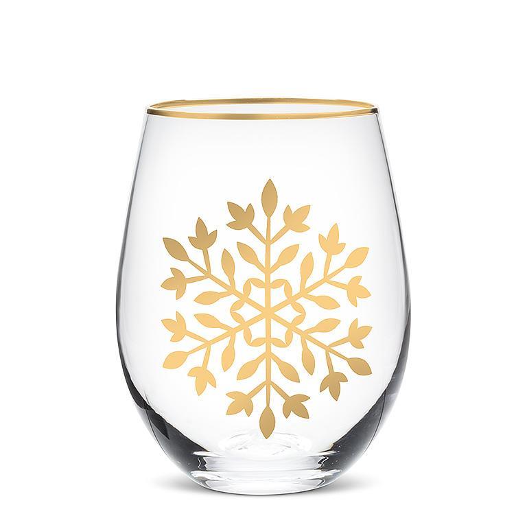 Abbott Gold Snowflake Glasses