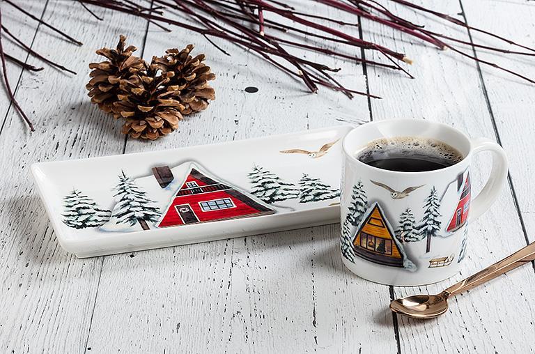 Abbot Winter Cabins Mug
