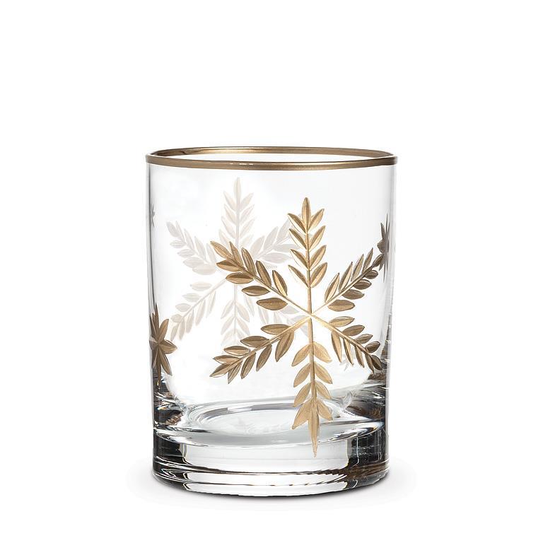 Abbott Gold Snowflake Glasses
