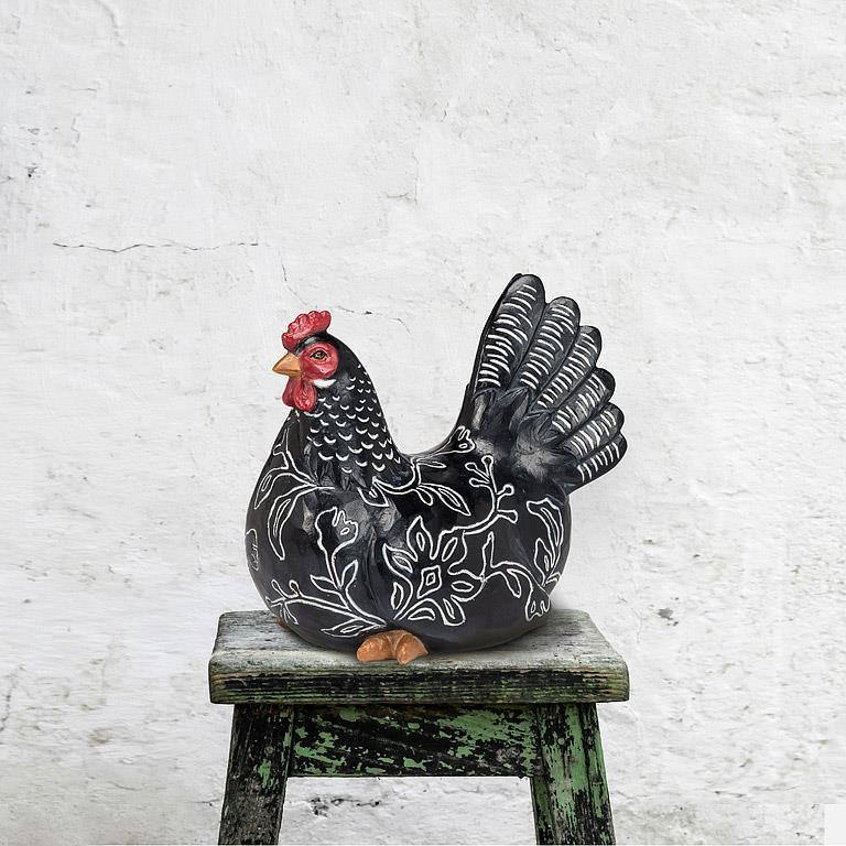 Abbott Sitting Engraved Hen