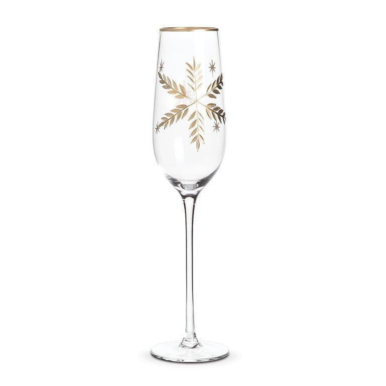 Abbott Gold Snowflake Stem Glasses