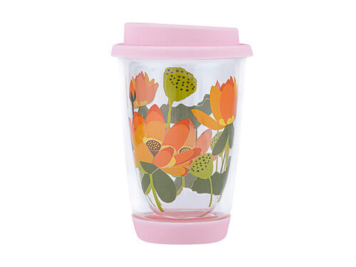 Maxwell & William Lotus Double Wall Glass Mug