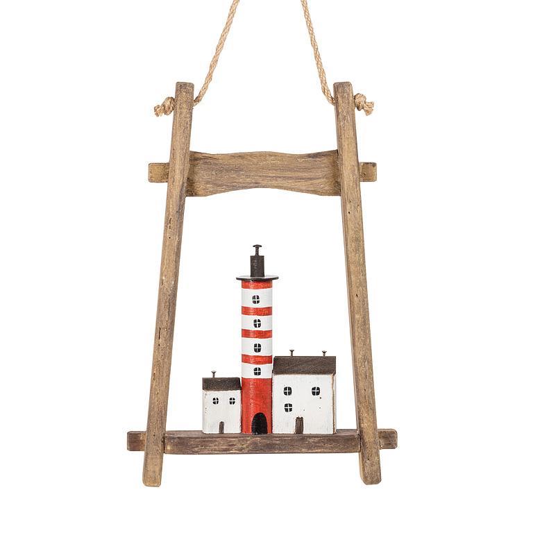 Abbott Rectangle Houses & Lighthouse Wall Decor