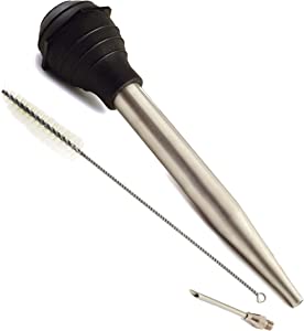 Norpro S/S Baster W/ Needle and Brush, 3 PC Set