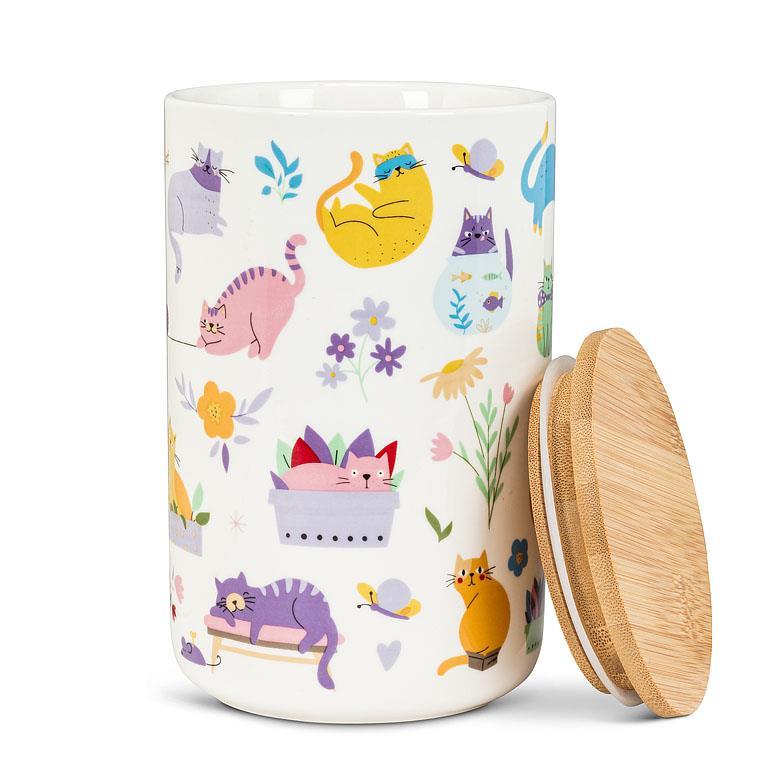 Abbott Cats & Flowers Large Cannister