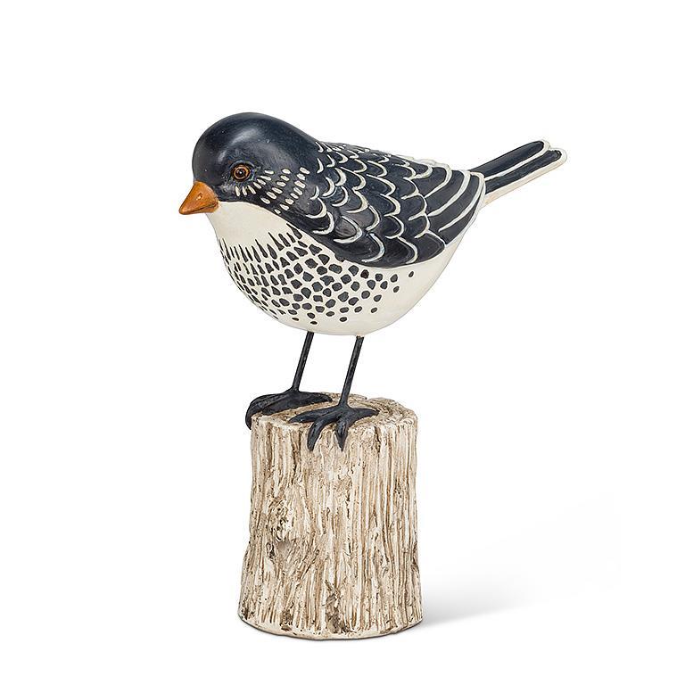 Abbott Black Bird on Tall Log