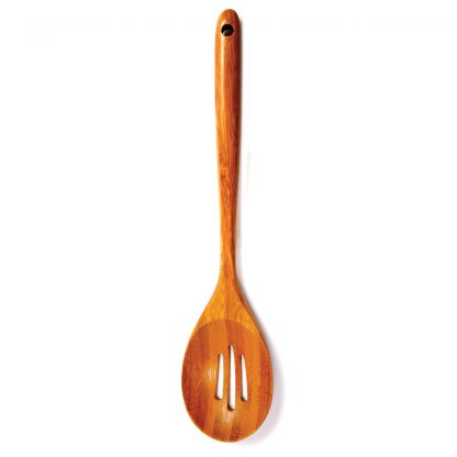 Norpro Bamboo Slotted Spoon, Rounded