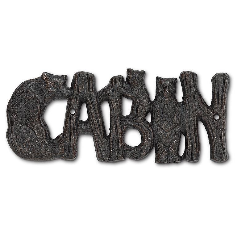 Cabin Sign with Bears