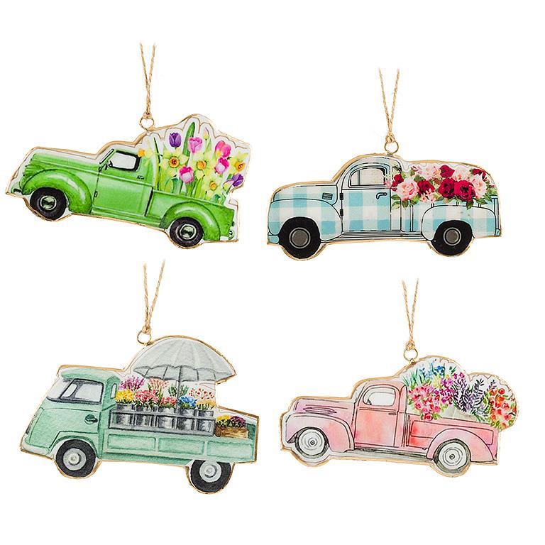 Abbott Lg Floral Truck Ornament