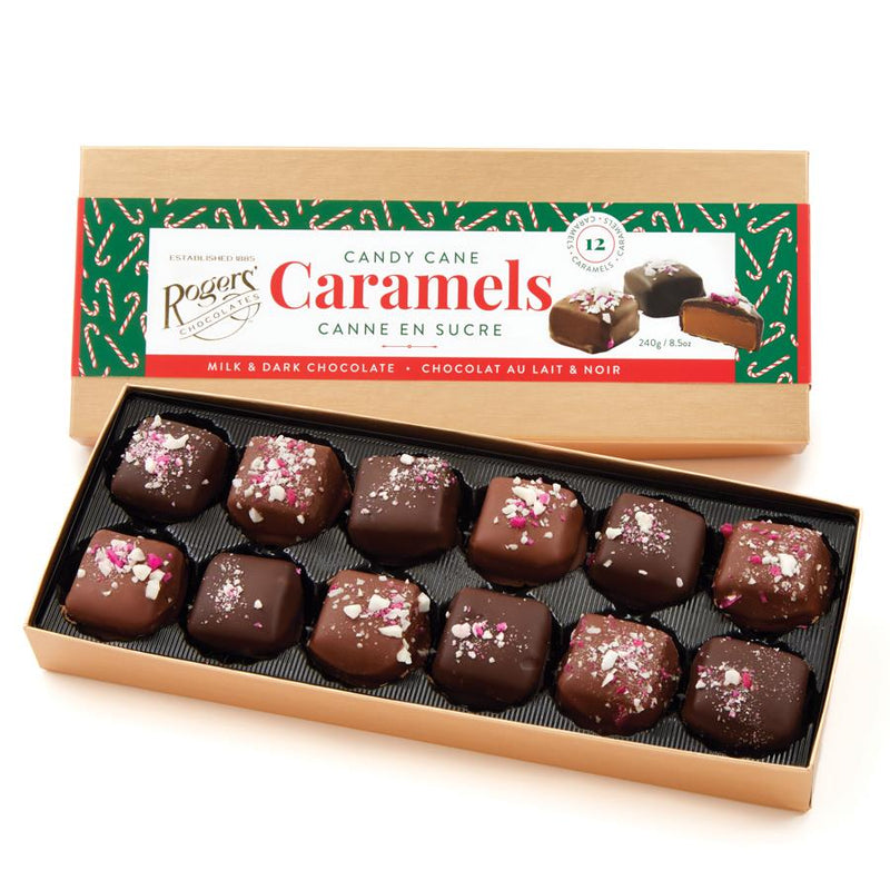 Rogers Candy Cane Caramels-Gold Box
