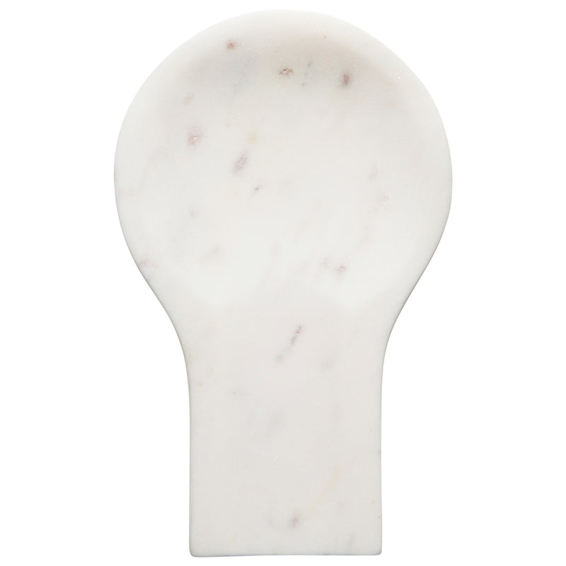 Heirloom White Marble Spoon Rest
