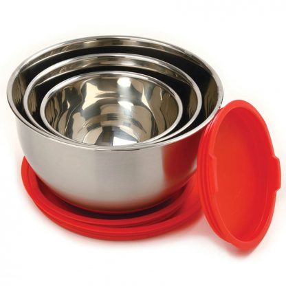 Stainless Steel Mixing Bowls w/Lids 3/Set