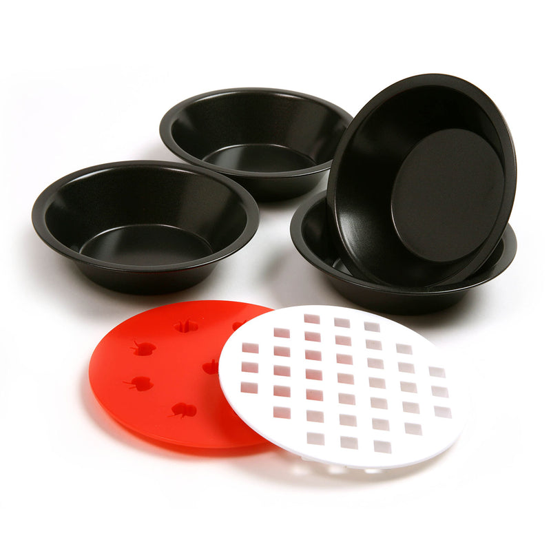 NorPro Mini Pie Pans W/2 Top Cutters set/4