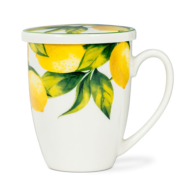 Lemon Tree Covered Mug & Strainer
