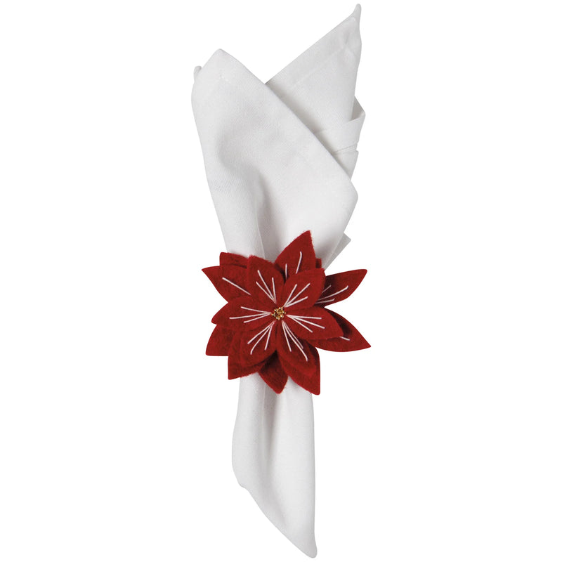 Now Designs Wool/Felt Napkin Ring - Amaryllis
