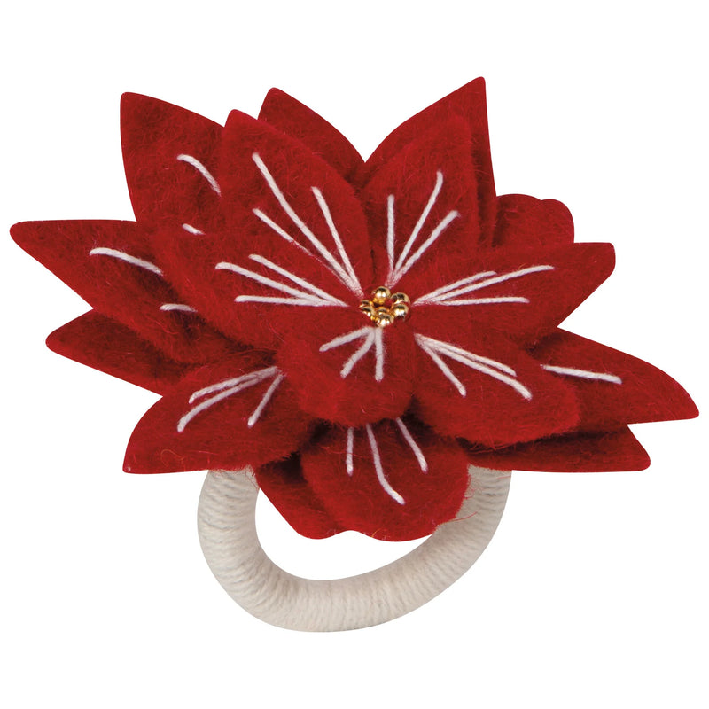 Now Designs Wool/Felt Napkin Ring - Amaryllis