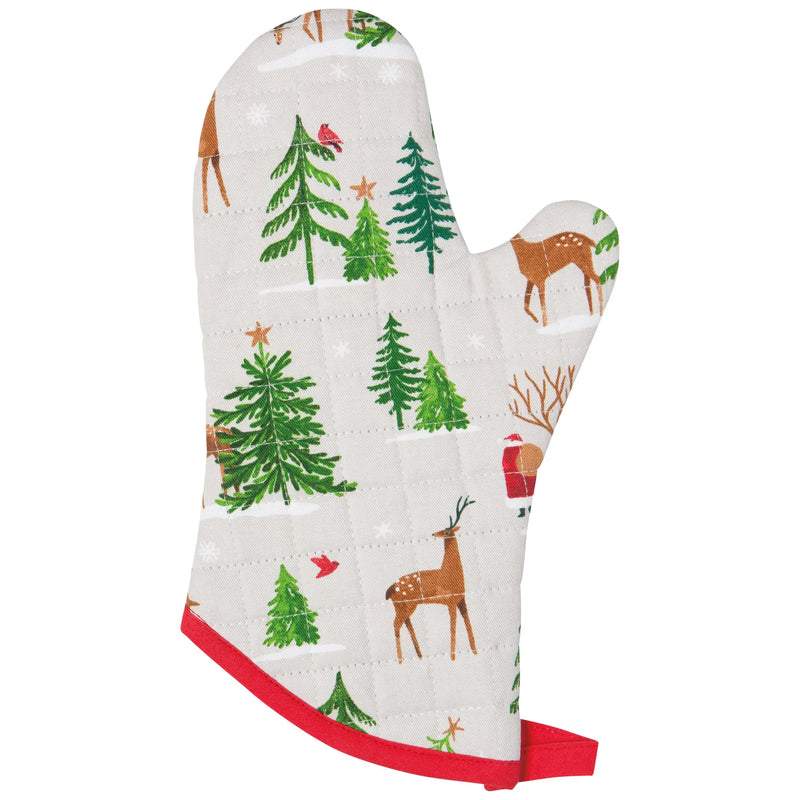 Now Designs Holiday Print Chef Oven Mitts Set/2