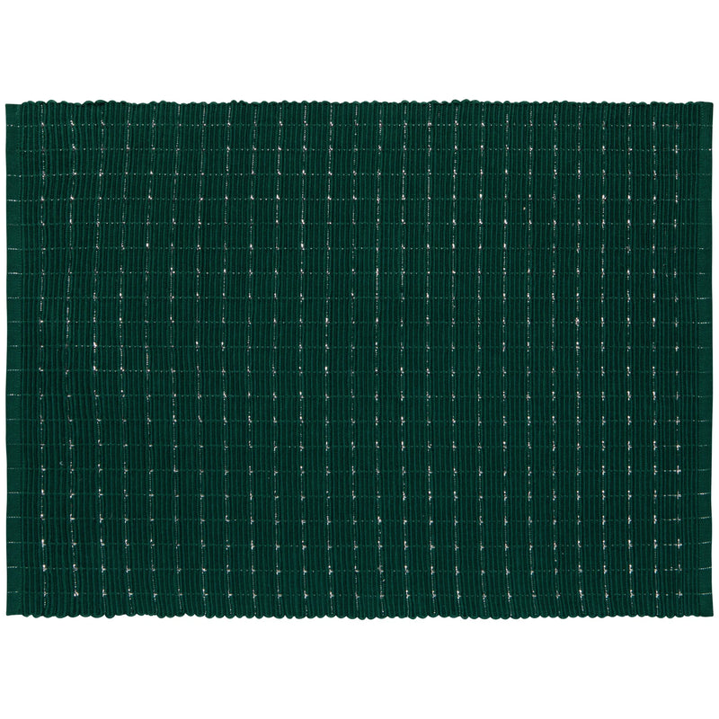 Now Designs Holiday Ribbed Placemat - Spruce Silver