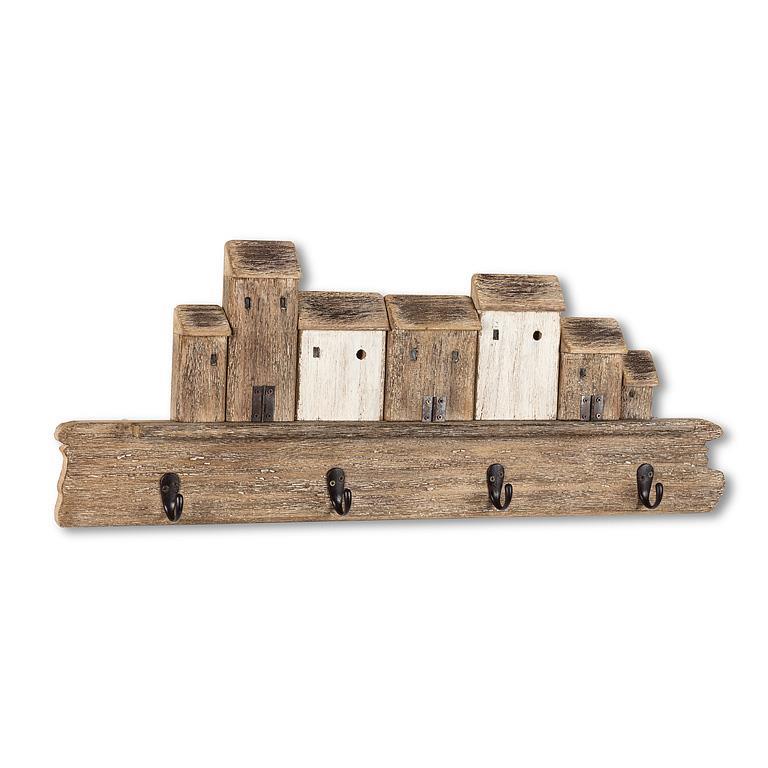 Abbott Large Carved Houses Wall Hook