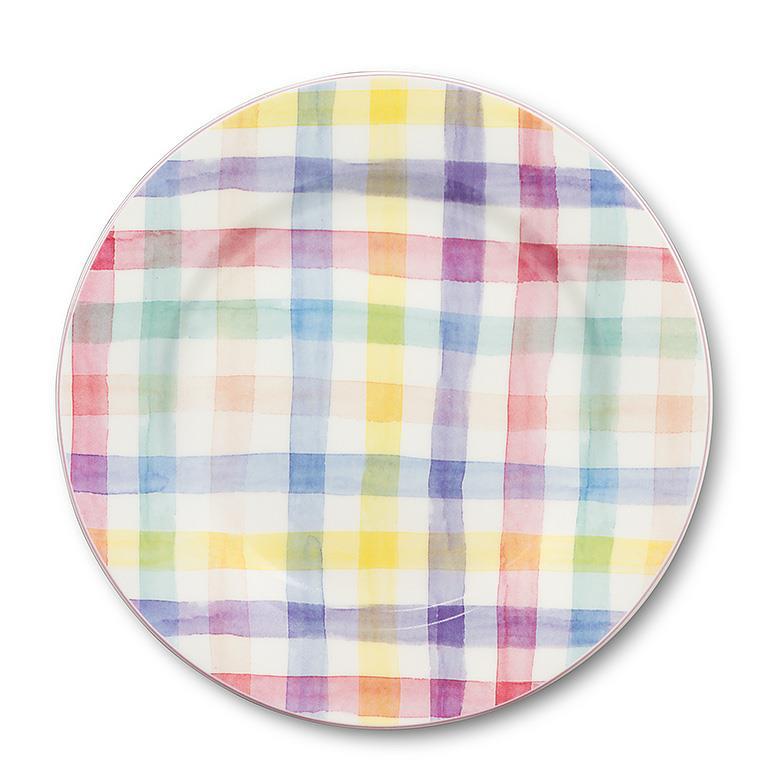 Pastel Check Small Plate