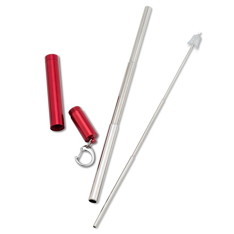 Collapsible Straw & Brush in Tube