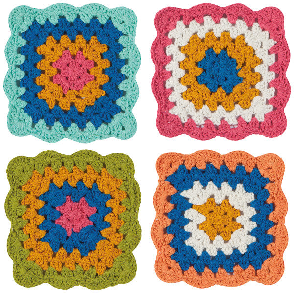 Jubilee Loop de loop Crochet Coasters Set/4