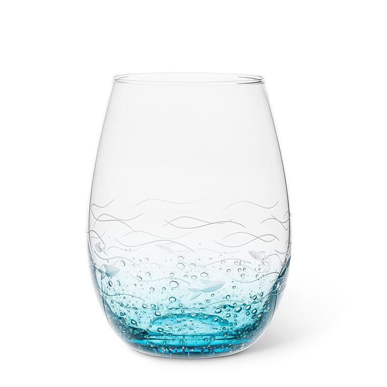 Abbott Fish Cut Stemless Wine Glass