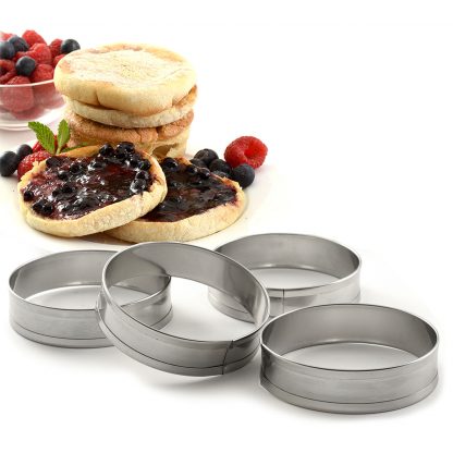 Norpro S/S English Muffin Rings, 4pc