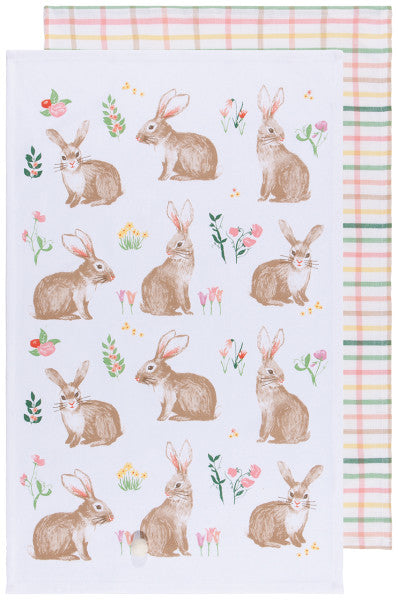 Now Designs  Printed & Woven Dishtowels Set/2 - Easter Bunny