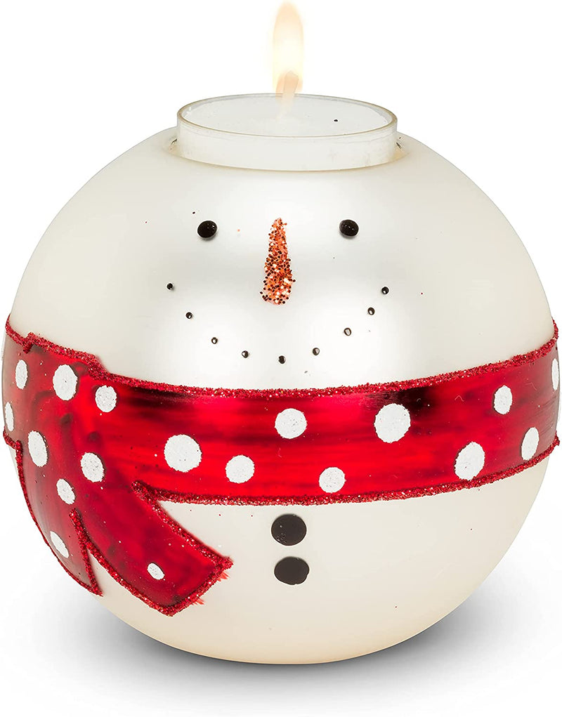 Abbott  Christmas Tealite Holder - Snowman Ball